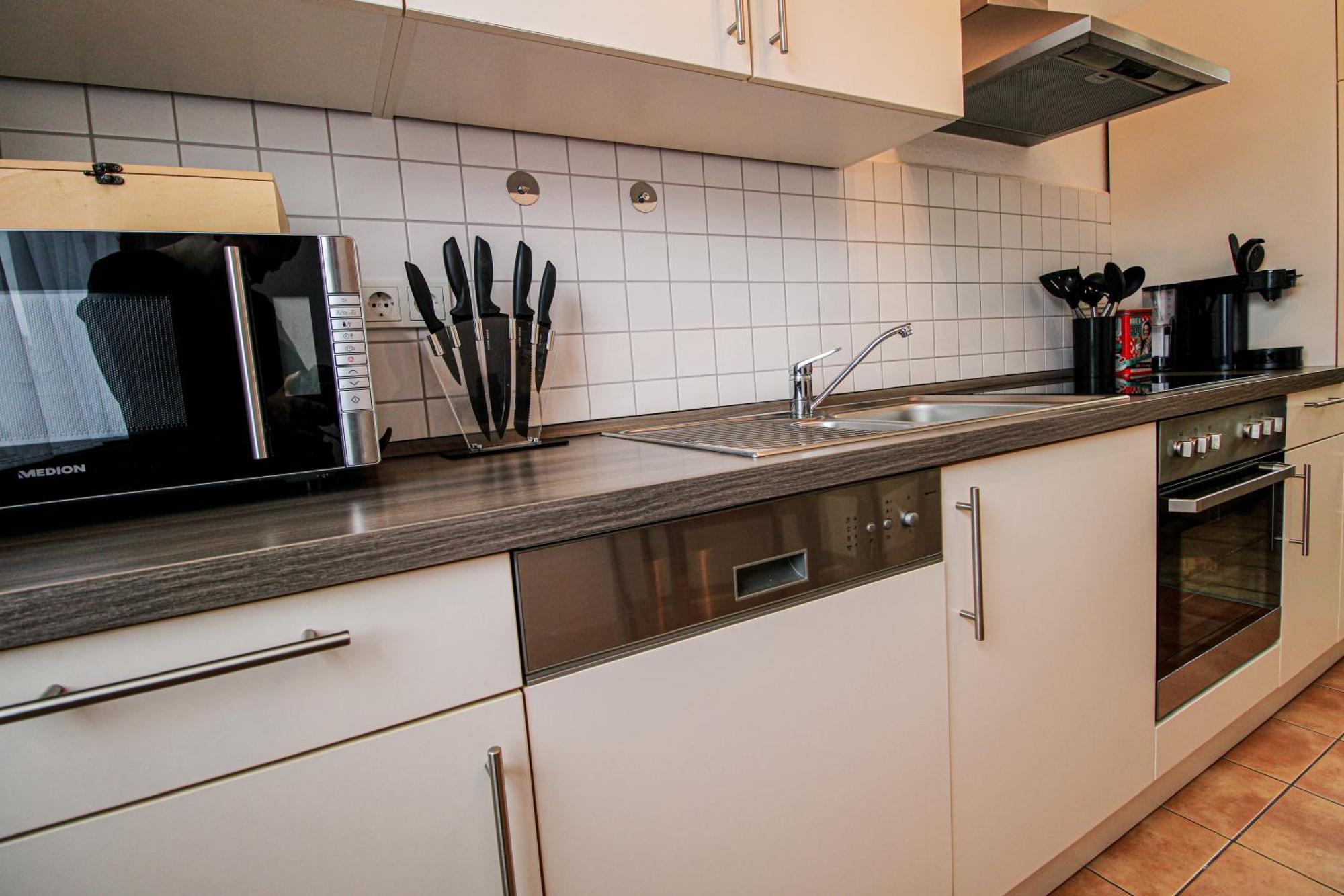 Moderne Fewo Sky Netflix Terrasse Burgblick Boxspringbett Waschtrockner Bullay Kültér fotó
